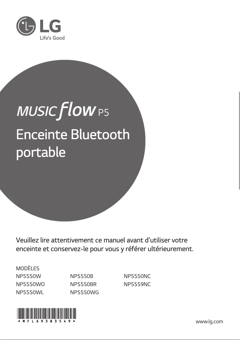 Página 1 del manual Manual de usuario LG NP5550WL