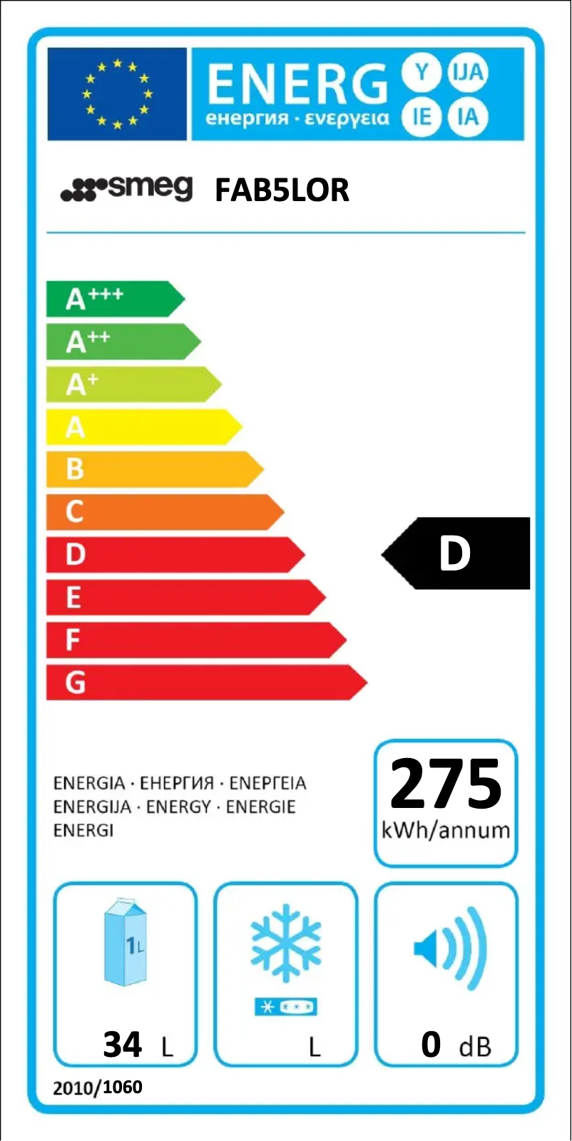 Page n°1 - Manuel utilisateur Smeg FAB5LOR