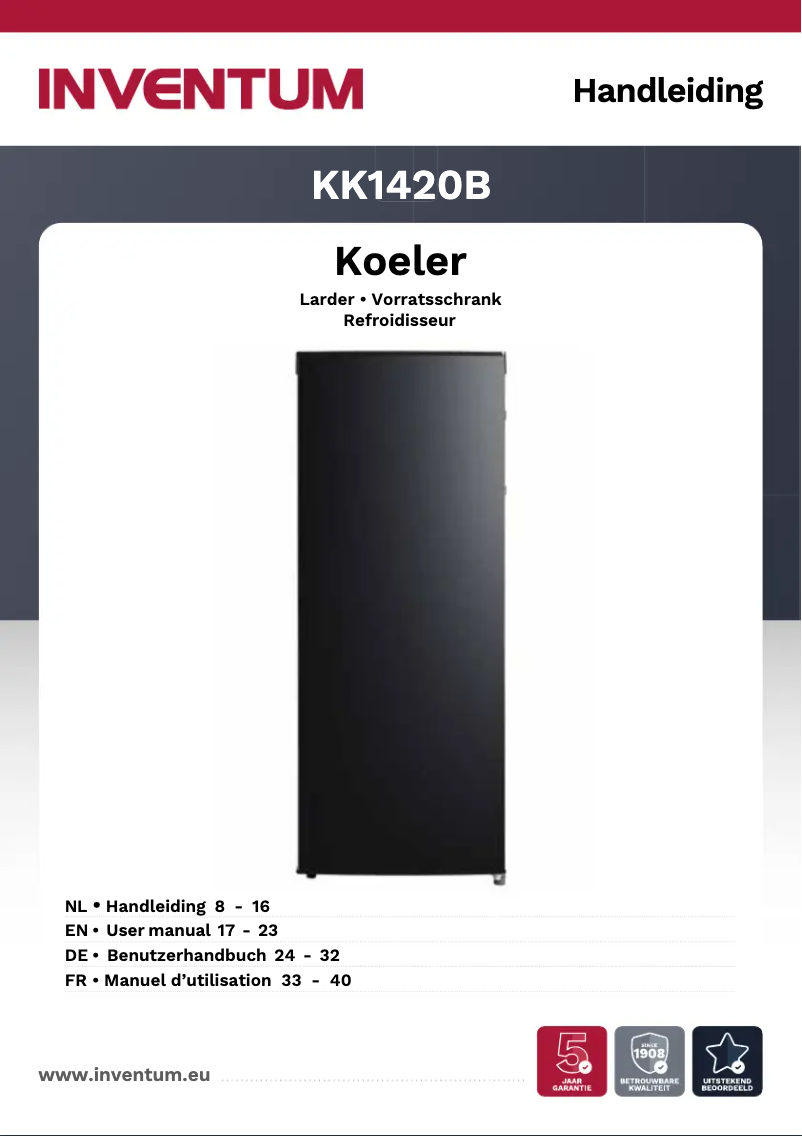 Image de la première page du manuel de l'appareil KK1420B