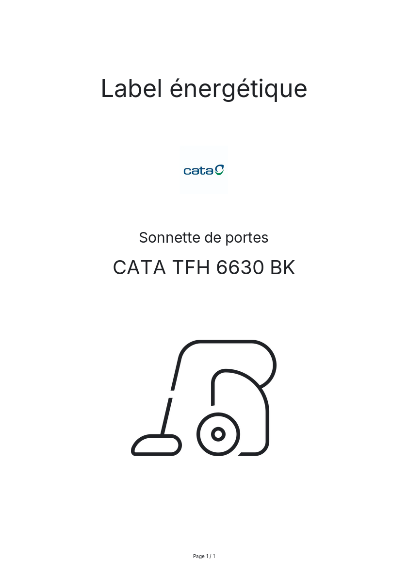 Image de la première page du manuel de l'appareil TFH 6630 BK