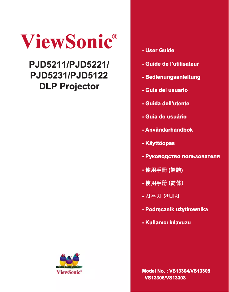 Página 1 del manual Manual de usuario Viewsonic PJD5211