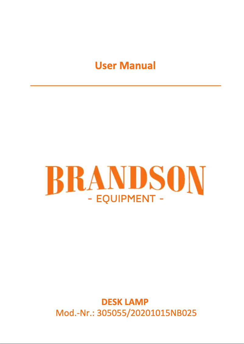Page n°1 - Manuel utilisateur Brandson 305055
