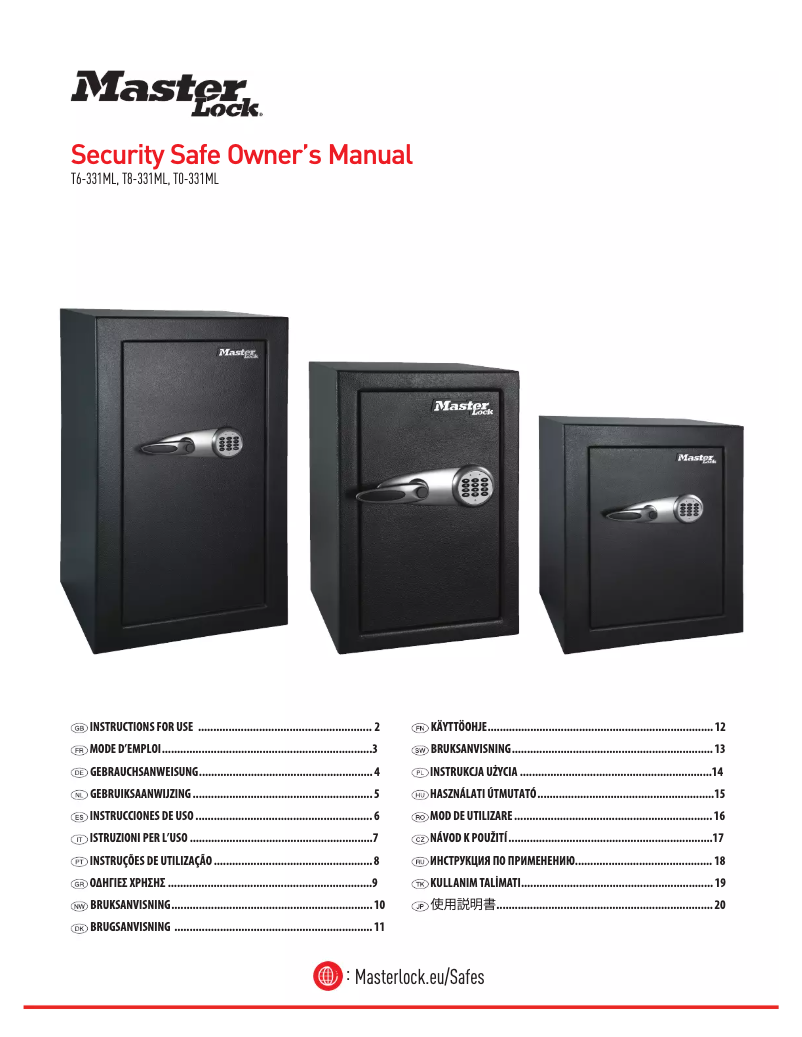 Imagen de la primera página del manual del dispositivo T6-331ML
