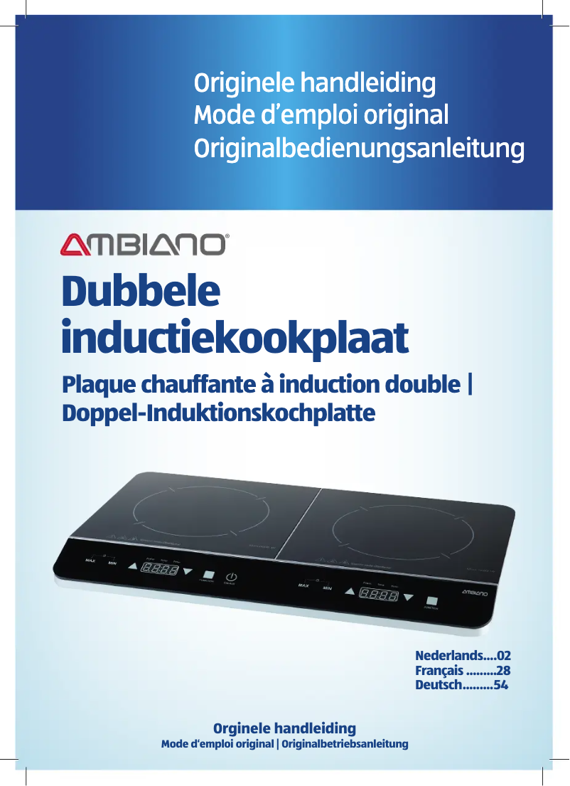 Page 1 de la notice Manuel utilisateur Ambiano GT-SF-IKD-01