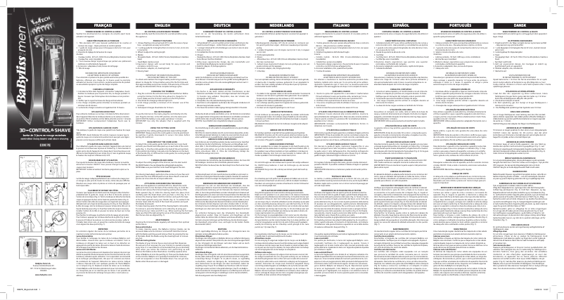 Page 1 de la notice Manuel utilisateur BaByliss E867E