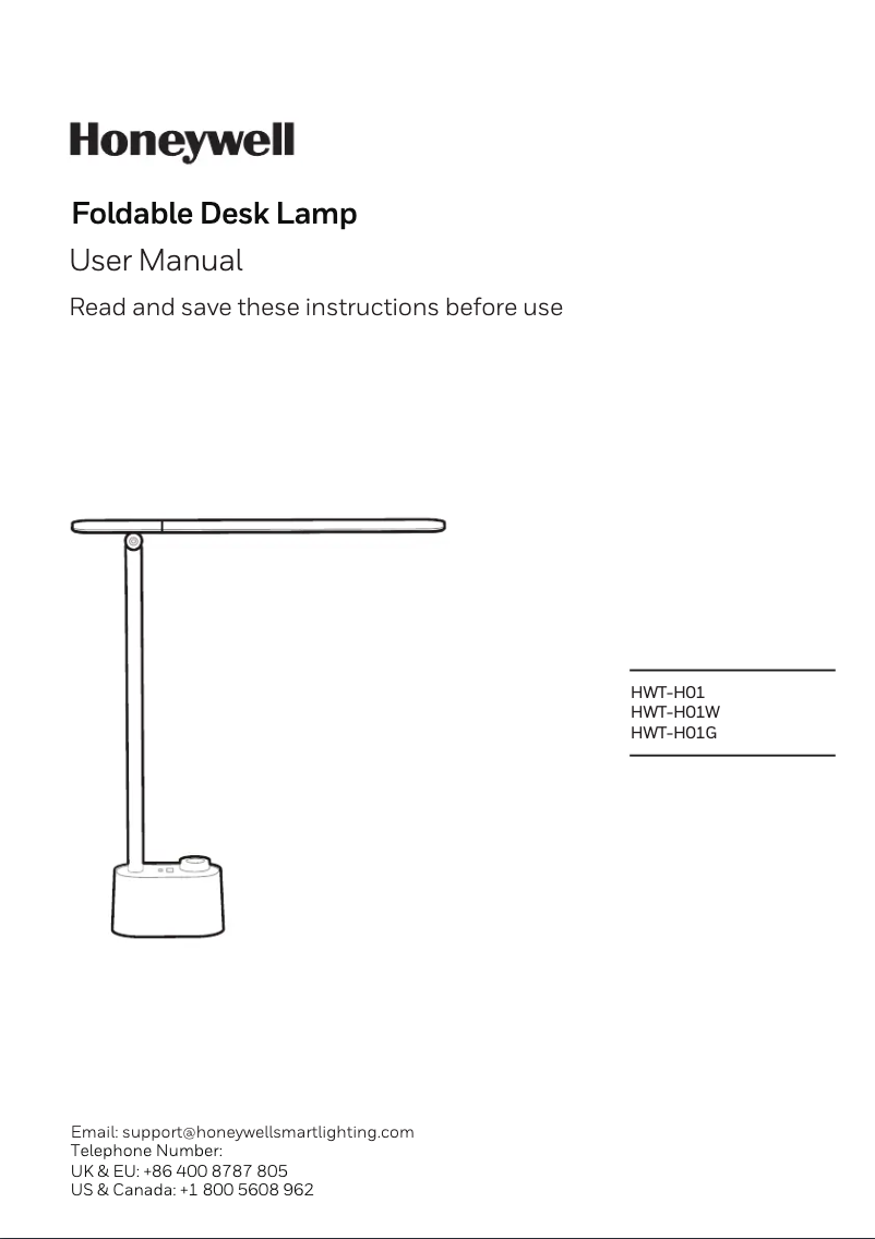 Page 1 de la notice Manuel utilisateur Honeywell HWT-H01
