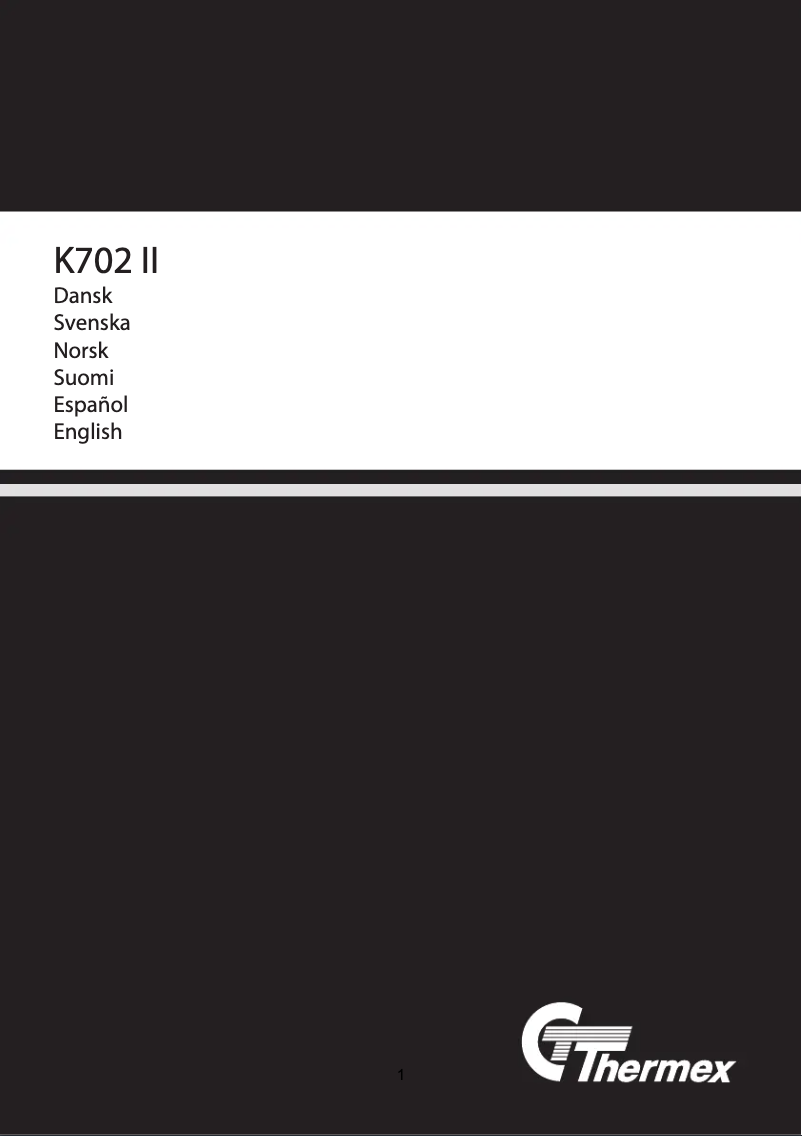 Image de la première page du manuel de l'appareil Turbo K702 II