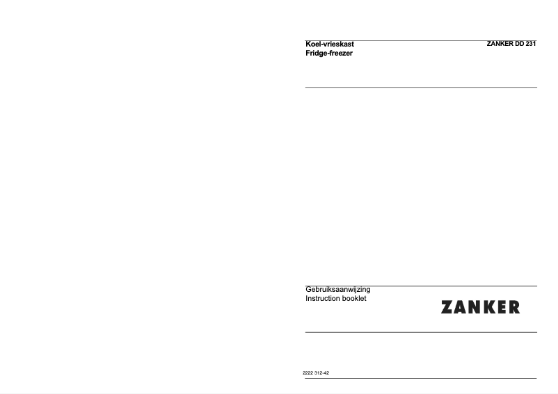 Image de la première page du manuel de l'appareil DD 231