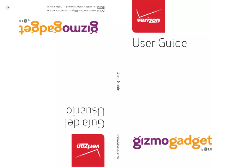 Page 1 de la notice Manuel utilisateur LG GizmoGadget