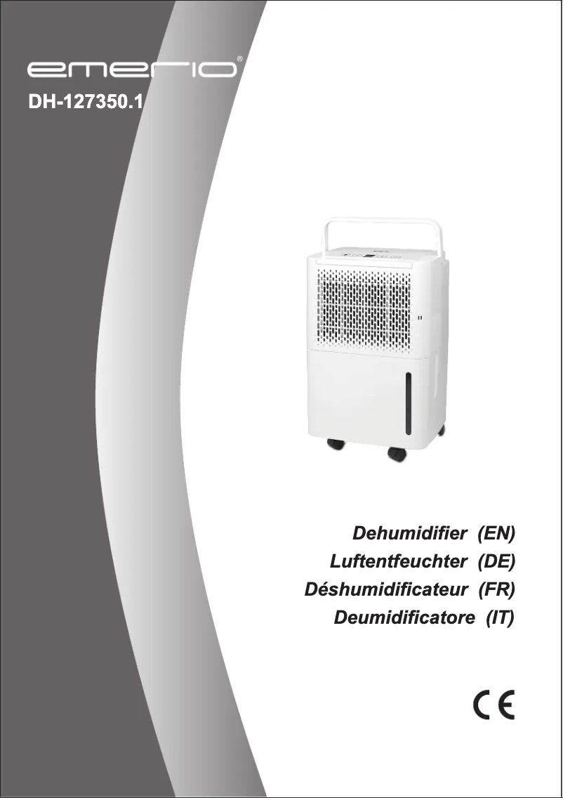 Page 1 de la notice Manuel utilisateur Emerio DH-127350.1