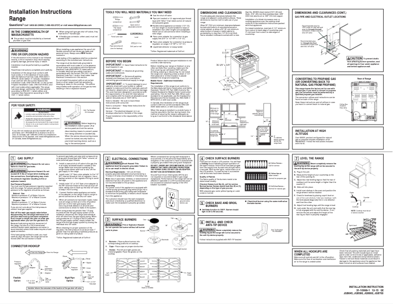Image de la première page du manuel de l'appareil JGB750DEFCC