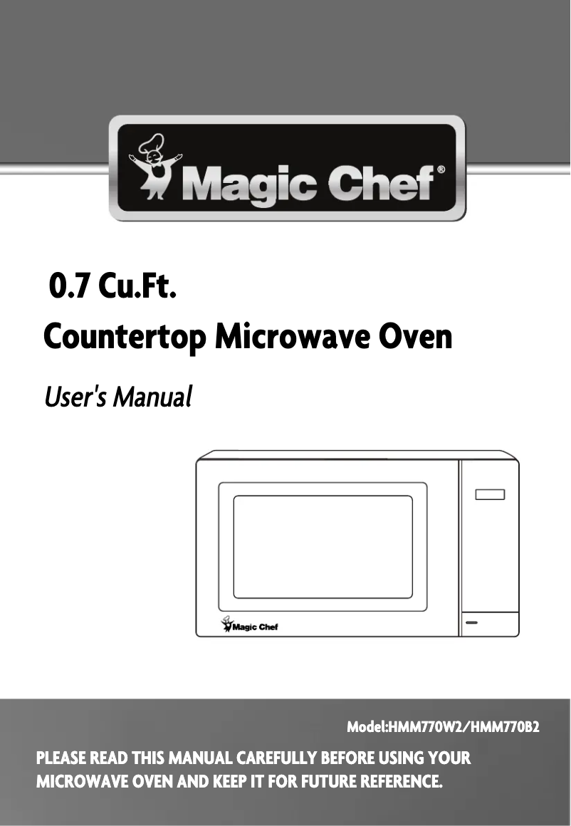 Page 1 of the manual User Manual Magic Chef HMM770B2