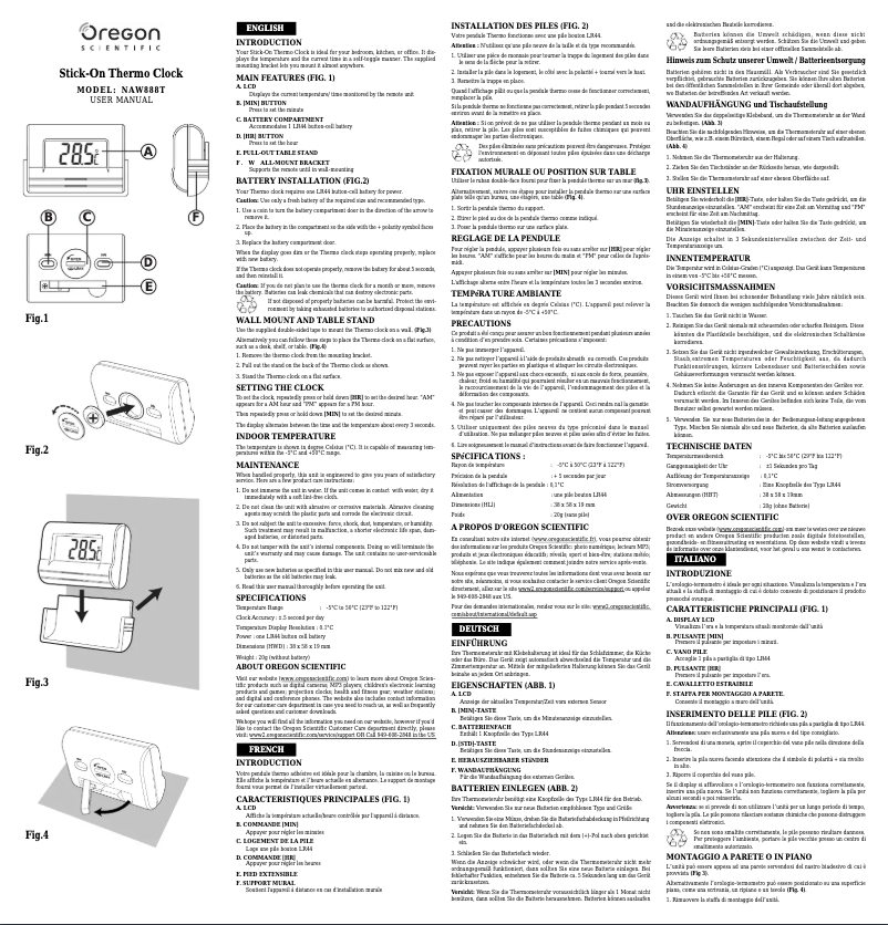 Image de la première page du manuel de l'appareil NAW888T