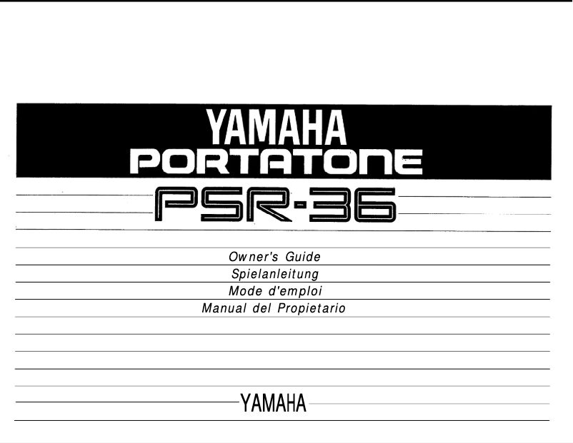 Page 1 de la notice Manuel utilisateur Yamaha PSR-36
