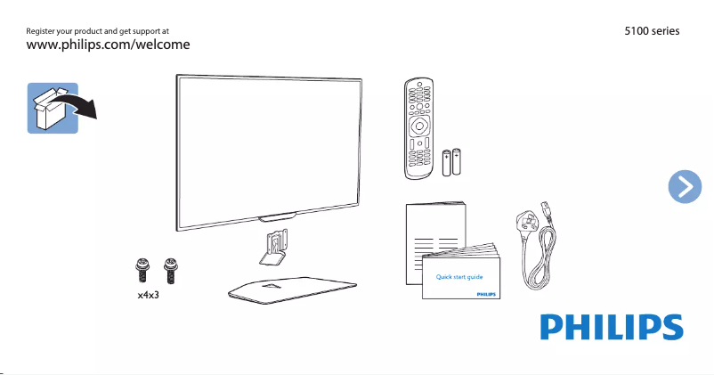 First page image of the manual for 43PFD5100
