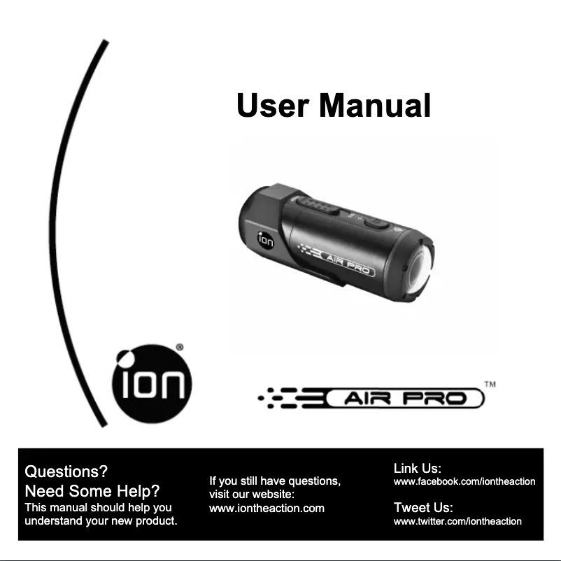 Image de la première page du manuel de l'appareil Air Pro