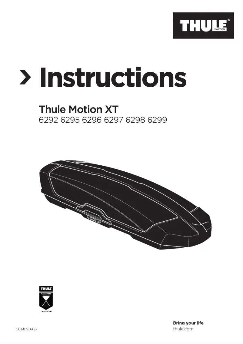 Page 1 de la notice Manuel utilisateur Thule Motion XT M