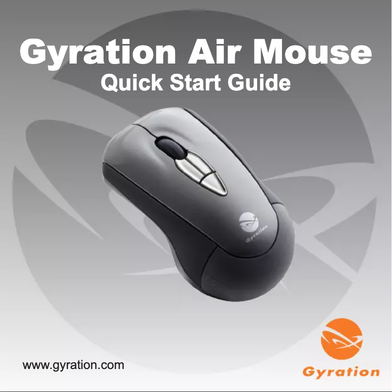 Page n°1 - Manuel utilisateur Gyration Air Mouse