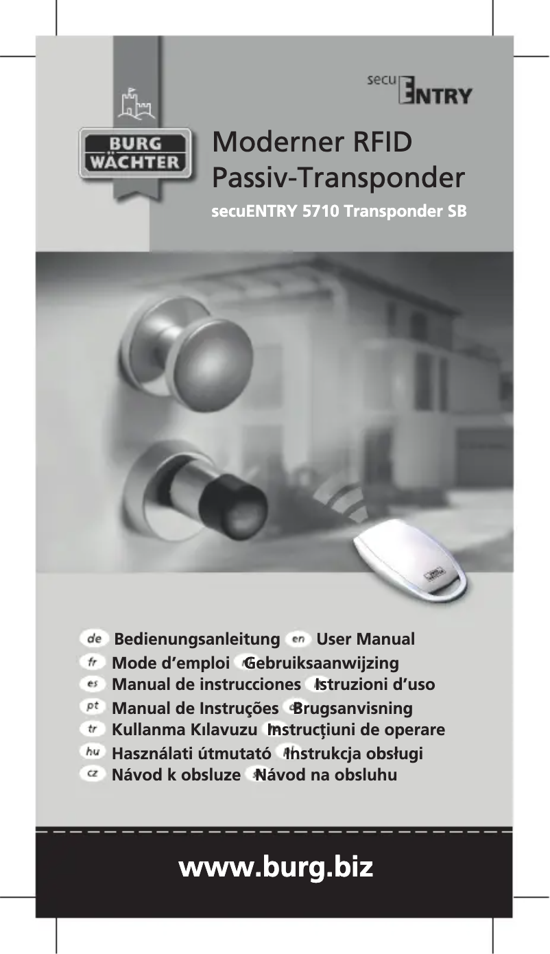 Page n°1 - Manuel utilisateur Burg Wächter secuENTRY 5710