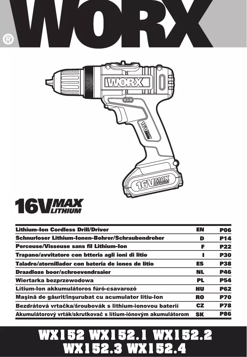 Página 1 del manual Manual de usuario Worx WX152.3