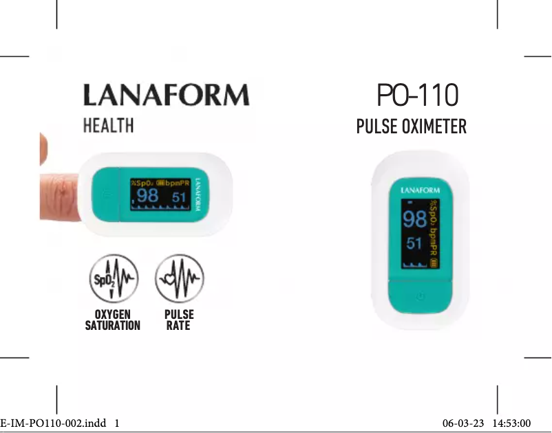 Image de la première page du manuel de l'appareil PO-110