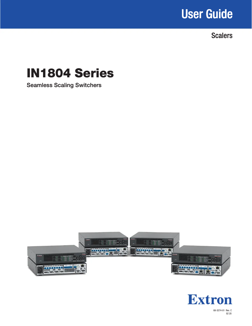 Page 1 de la notice Manuel utilisateur Extron IN1804