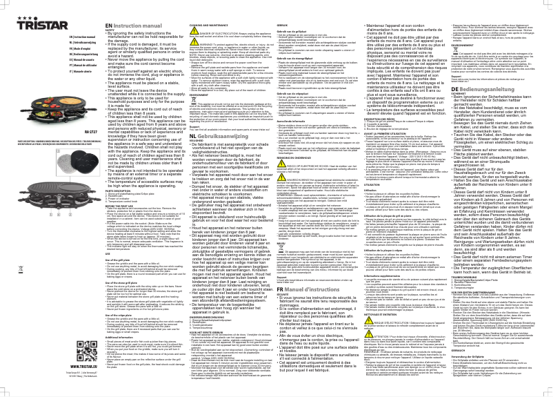 Page 1 of the manual User Manual TriStar RA-2727