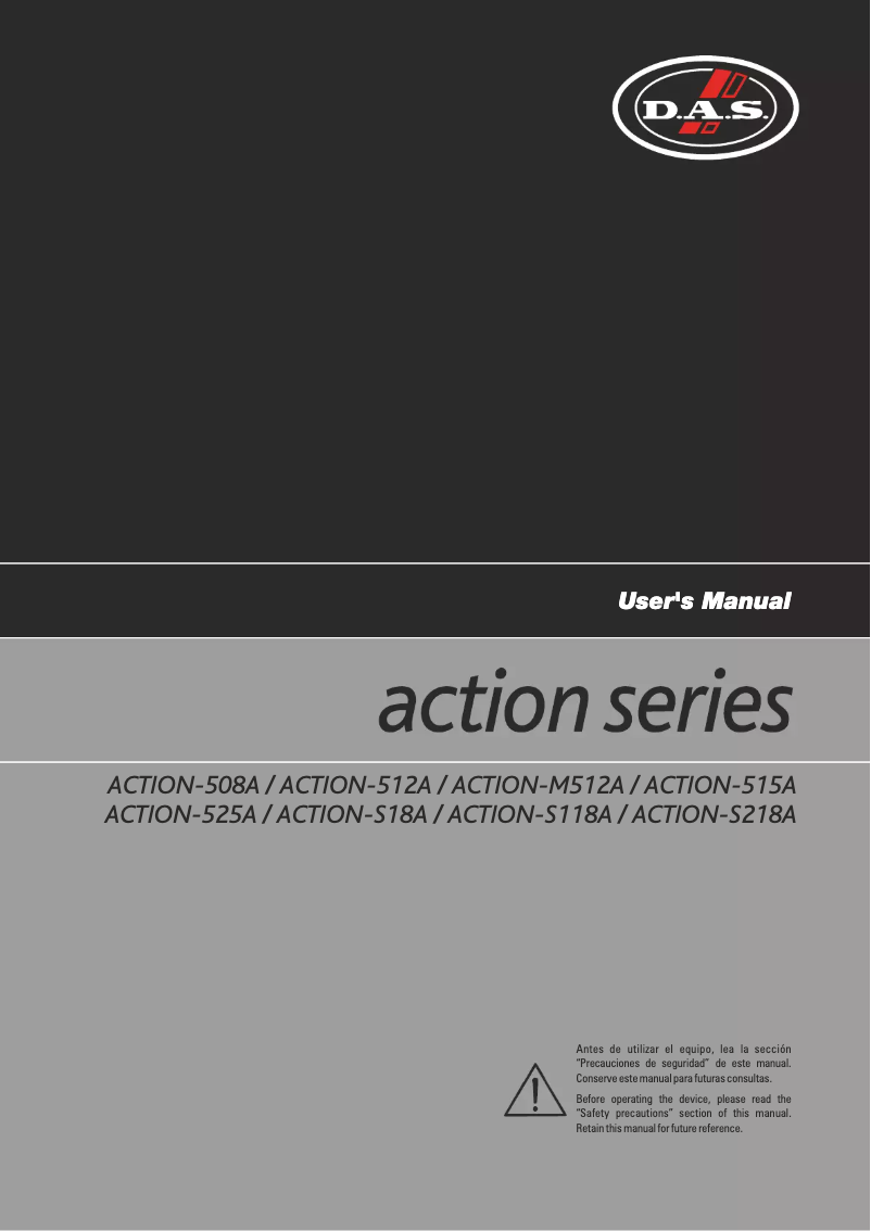 Image de la première page du manuel de l'appareil Action-S18A