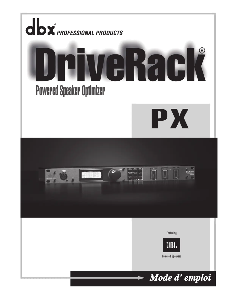 Página 1 del manual Manual de usuario DBX DriveRack PX