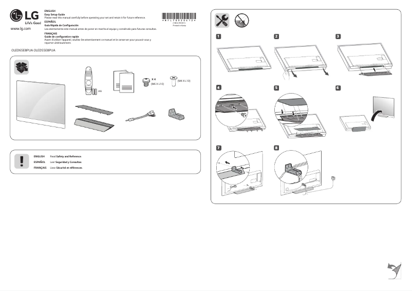 Página 1 del manual Manual de usuario LG OLED65E8PUA