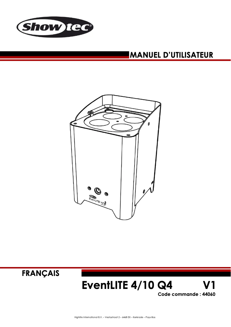 Page n°1 - Manuel utilisateur Showtec EventLITE 4/10 Q4