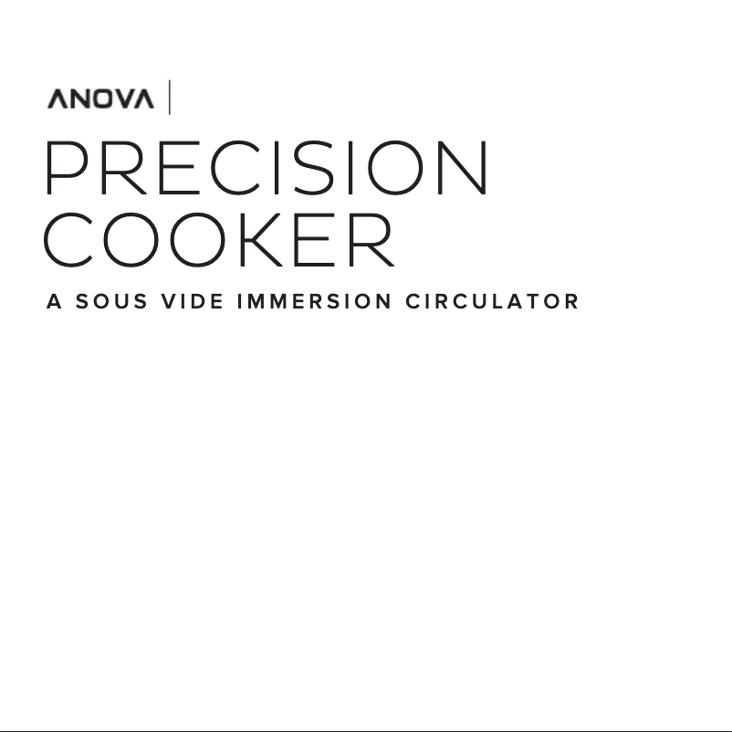 Página 1 del manual Manual de usuario Anova Precision Cooker Nano