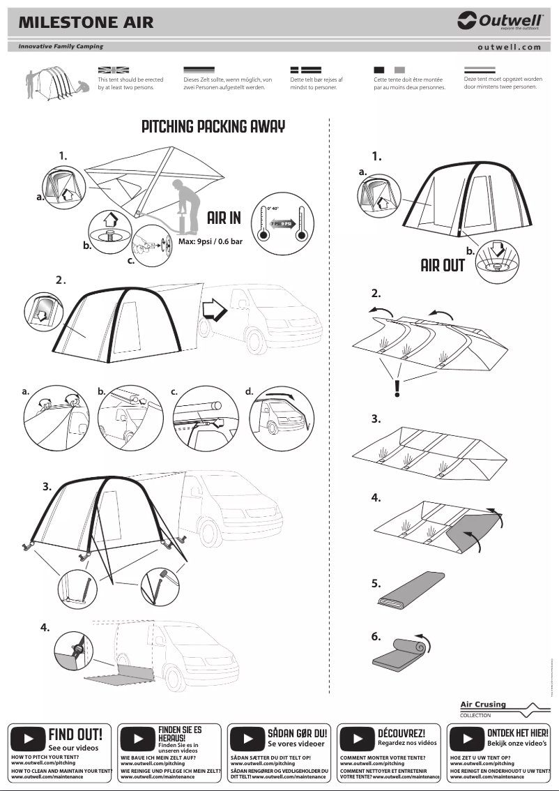 Image de la première page du manuel de l'appareil Milestone Air