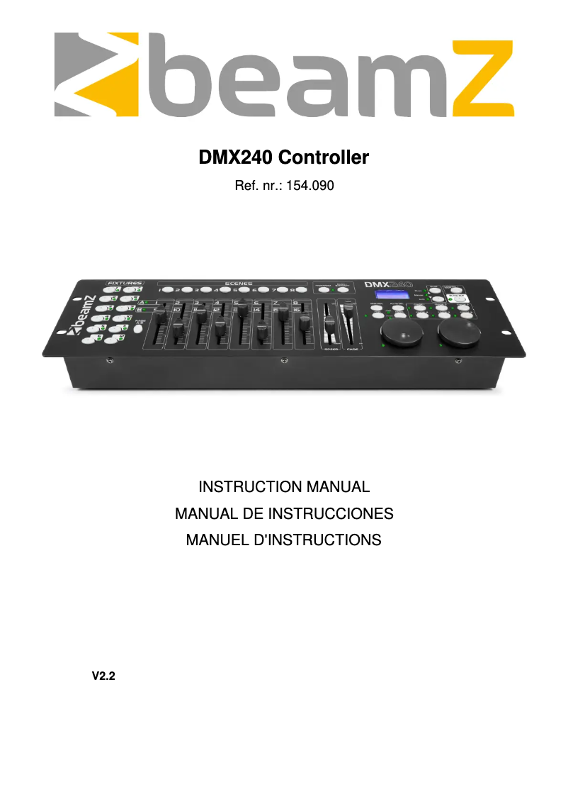 Image de la première page du manuel de l'appareil DMX-240