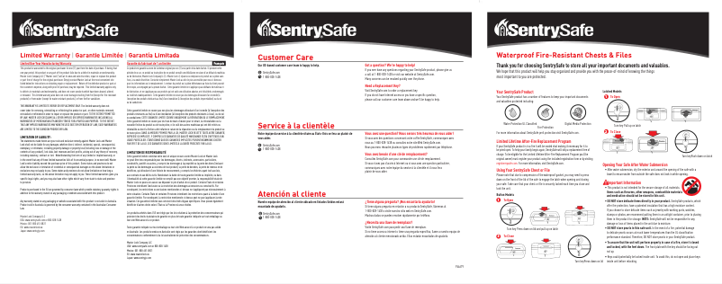 Page 1 de la notice Manuel utilisateur SentrySafe CHW20121