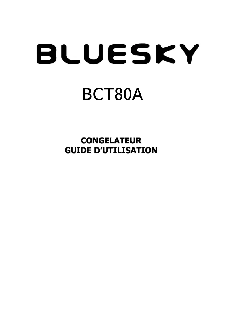 Image de la première page du manuel de l'appareil BCT 80A