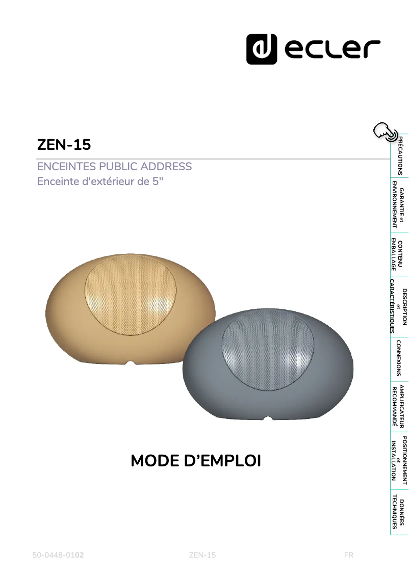 Página 1 del manual Manual de usuario Ecler ZEN-15