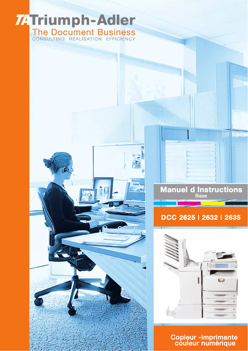 Page 1 de la notice Manuel utilisateur Triumph-Adler DCC 2625