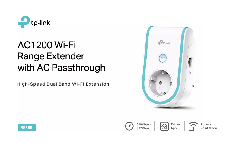 Page 1 de la notice Fiche technique TP-Link RE365