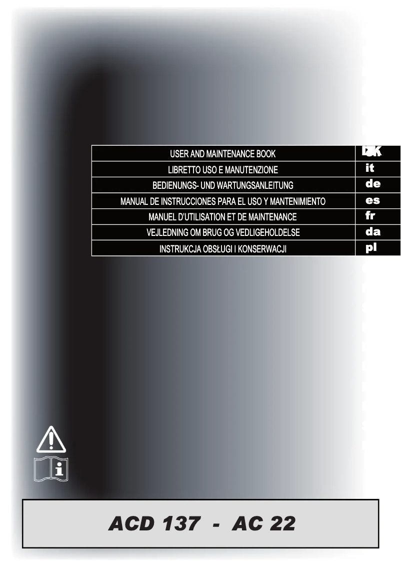 Image de la première page du manuel de l'appareil ACD 137