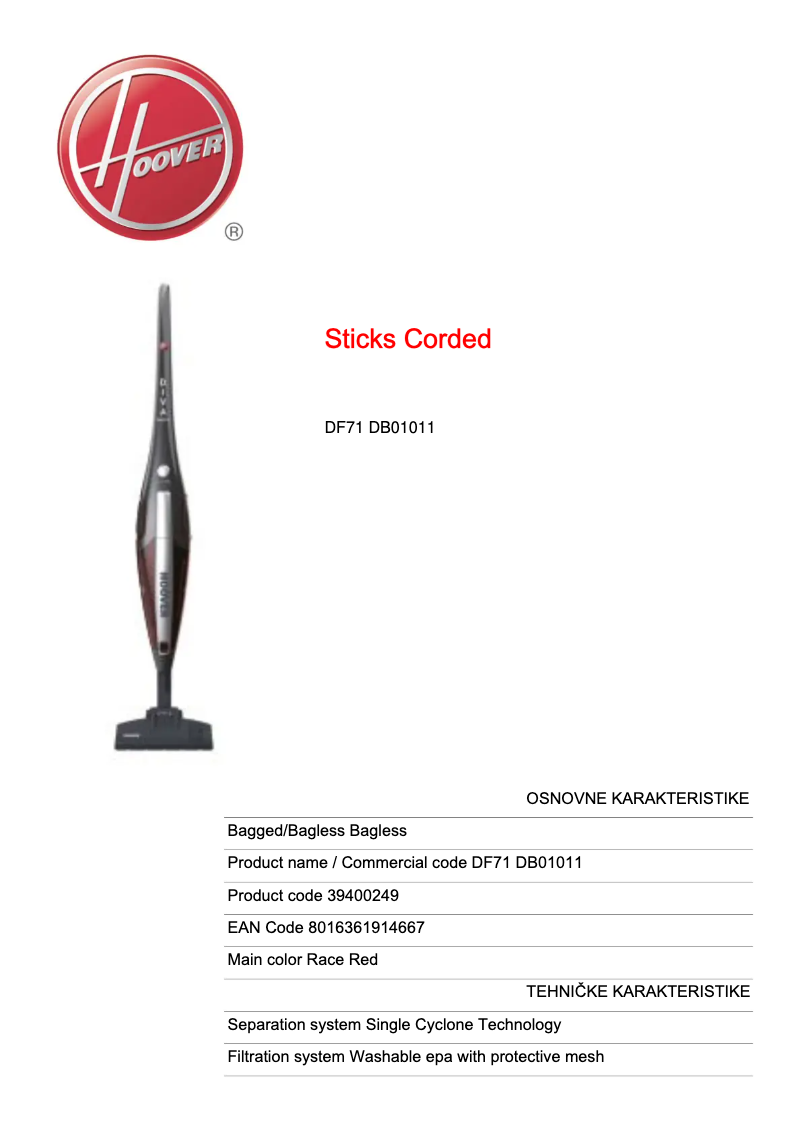 Image de la première page du manuel de l'appareil Diva DF71 DB01011