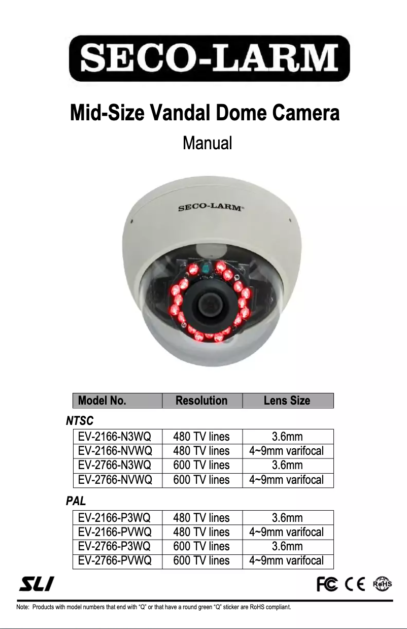 Page 1 de la notice Manuel utilisateur Enforcer EV-2766-N3WQ