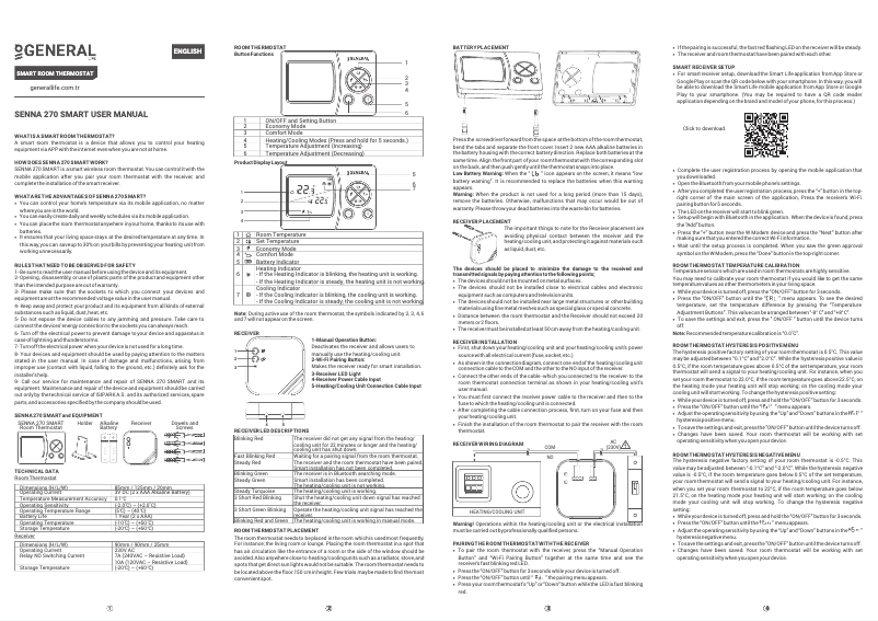 Page n°1 - Manuel utilisateur GENERAL Life HT270