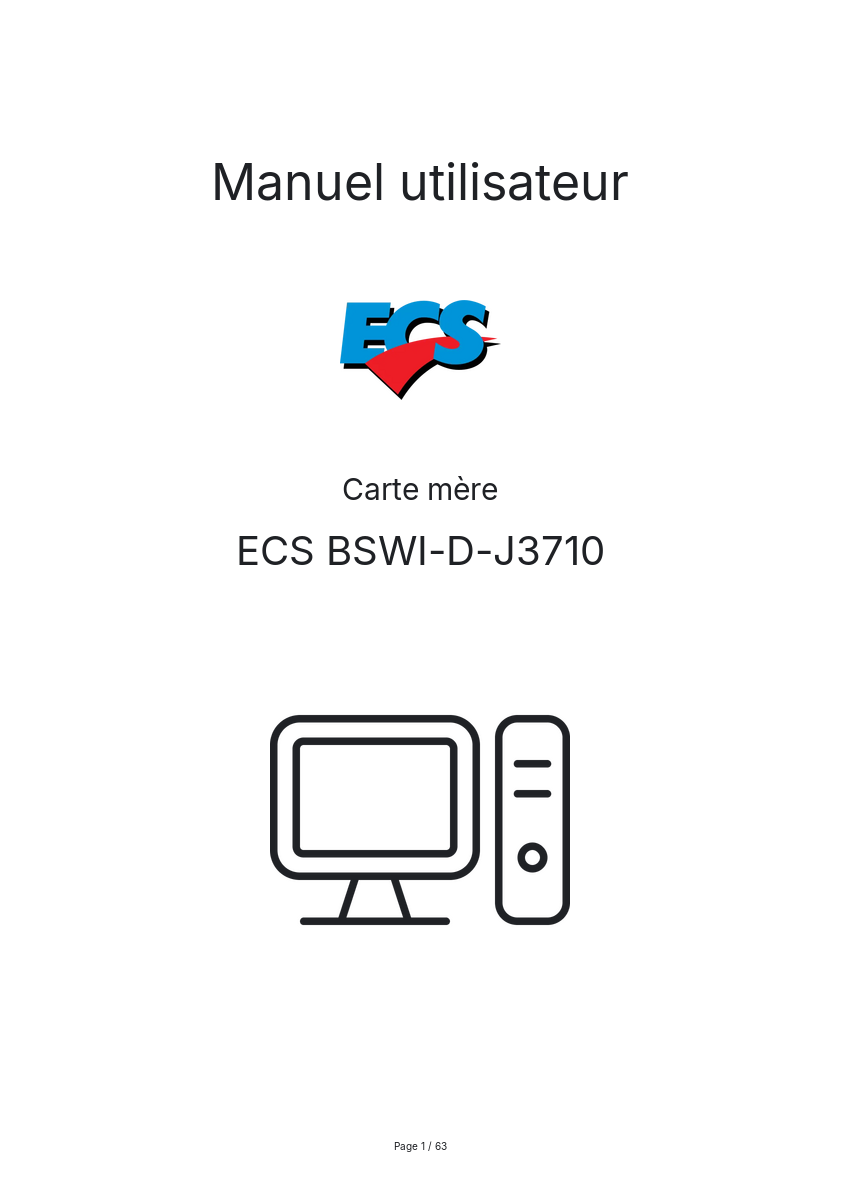 Image de la première page du manuel de l'appareil BSWI-D-J3710