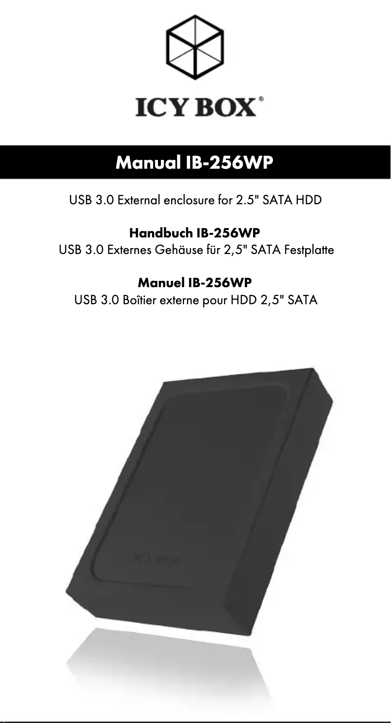 Page n°1 - Mode d'emploi Icy Box IB-256WP