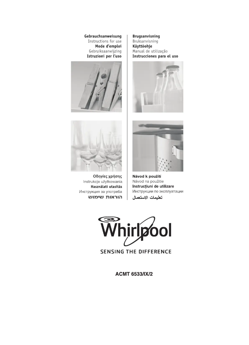 Page 1 de la notice Instructions / montage Whirlpool ACMT 6533/IX/2