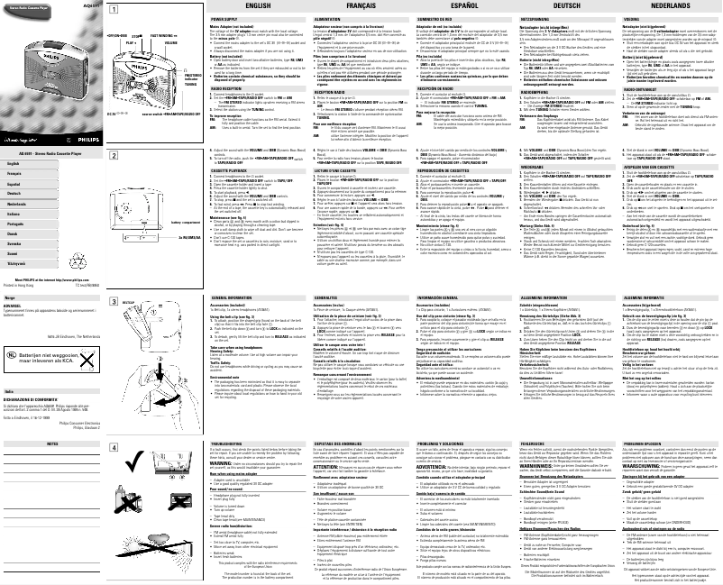 Page 1 de la notice Mode d'emploi Philips AQ6591