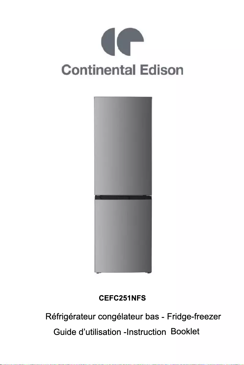 Page 1 of the manual User Manual Continental Edison CEFC251NFS
