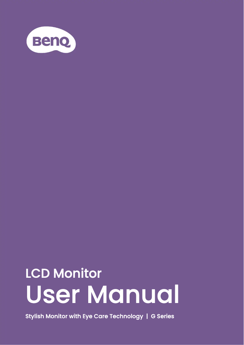 Page 1 de la notice Manuel utilisateur BenQ GW2486TC