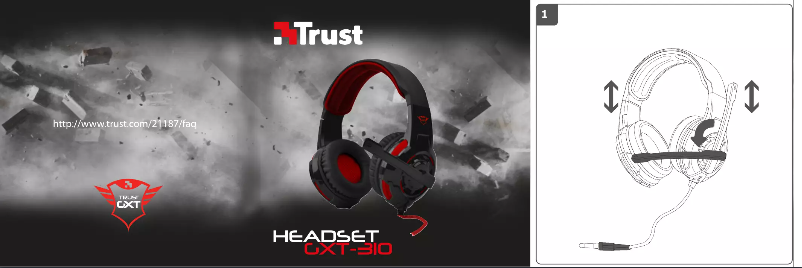 Page n°1 - Manuel utilisateur Trust GXT 310